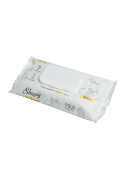 BABY NURDAĞI Sleepy Newborn Wet Baby Towel 12 Pieces in a Box 480 Sheets