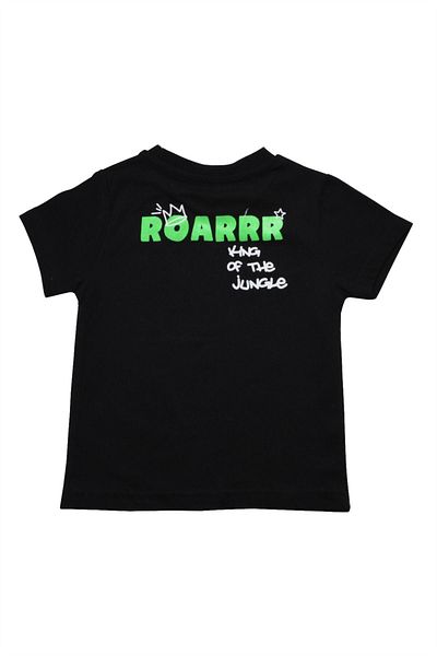 Alme Cute Dinosaur Printed Baby Boy T-shirt Black