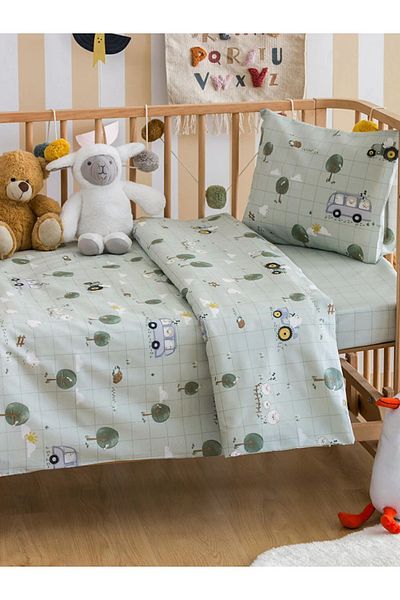 LC Waikiki LCW HOME Printed Woven Baby Bedding Set