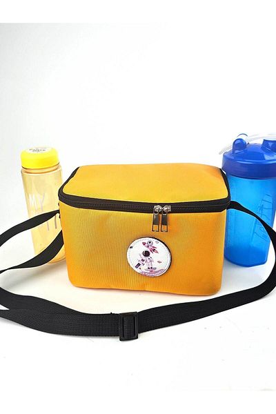 Woys Bags Cutie de prânz pentru grădiniță și școală primară de culoare galbenă
