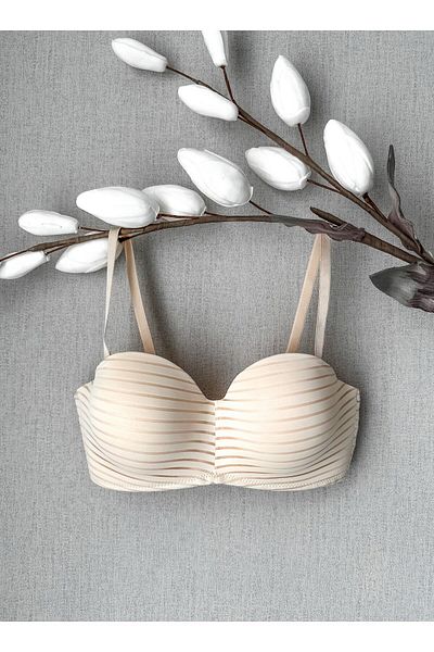 La Noche Lingerie Σουτιέν Lotus Strapless Gatherer με χρώμα μπεζ