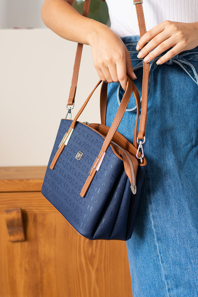 Just Polo Рельєфна жіноча сумка через плече та на руку з довгим регульованим ремінцем 4030