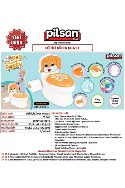 PİLSAN Turuncu Eğitici Köpek Klozet