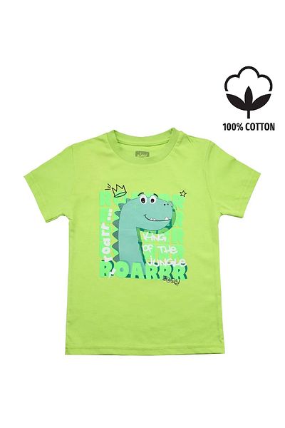 Alme Cute Dinosaur Printed Baby Boy T-shirt Green