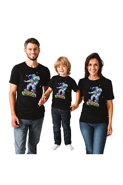 TakeTshirt Αστροναύτης Μητέρα Πατέρας Παιδί Οικογενειακό Μπλουζάκι (Η τιμή είναι το μόνο προϊόν)