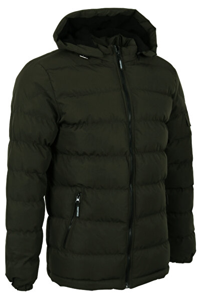 Modarar Khaki Colored Men's Puffer Jacket - Slim Fit Rar01232