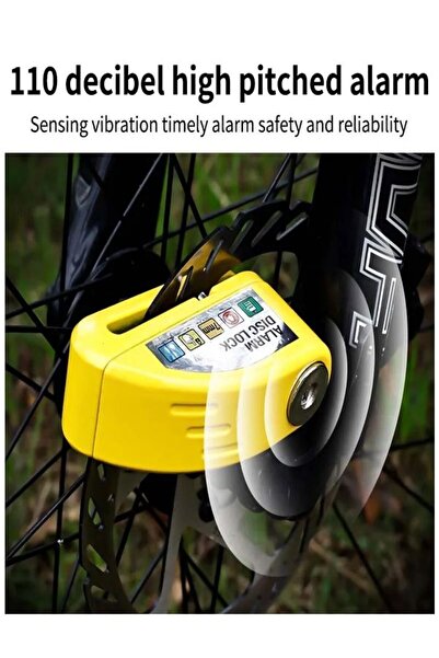 Genel Markalar 110db Alarmlı Disk Kilidi Motorsiklet Kilidi Motosiklet Için 7...