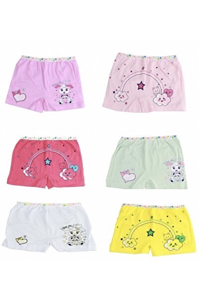 Melo Kız Çocuğu Mini Şort Kilot 6 Adet