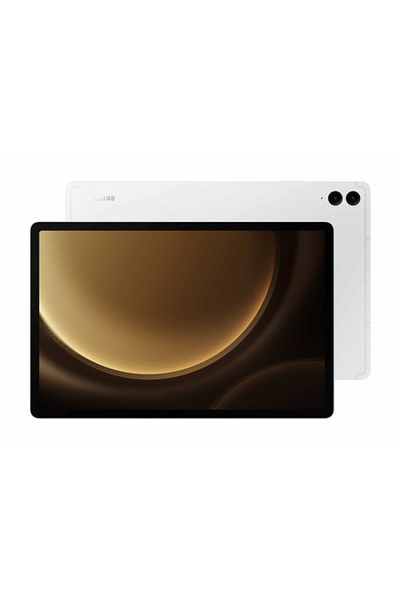 Samsung GALAXY TAB S9 FE+ 5G_12.4 بوصة 2560 × 1600 WQXGA_8 جيجابايت رام 128 جيجابايت سعة تخزين 10090 مللي أمبير_فضي