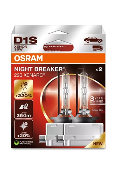 Osram D1S Night Breaker Xenarc Ampul + %220 Fazla Aydınlatma