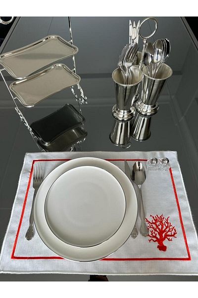 LİNDA MİA Mercan Placemat 6 Pieces