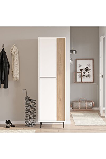 Robin Home Rio Ayakkabılık Metal Ayaklı 9 Raflı Sepet-Beyaz