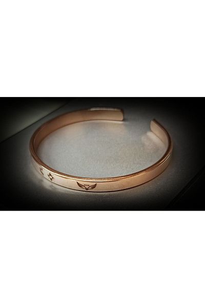 DA Cooper Design Cooper Design Da - 6 mm Copper Bracelet - Sun, Moon and Angel Symbol