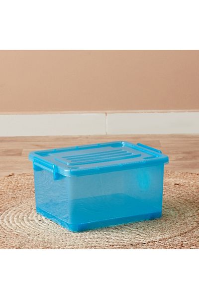 Home Box صندوق تخزين دوار بسعة 15 لترًا مع عجلات - 37 × 29.5 × 19.5 سم
