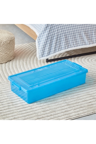 Home Box Rolling Underbed Storage Box with Wheel and Lid - 35 L