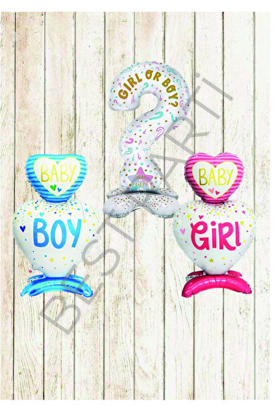 BEST PARTİ DOĞUM GÜNÜ PARTİ SÜSLERİ Footed Girl or Boy Pink Girl - Blue Size ...