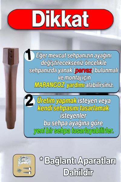 Badem10 Erva Picior Masa de Cafea din Plastic 46 cm Model Lemn Picior Mijlociu Masa de Cafea Extensibila Mobila Picioare Masa Maro