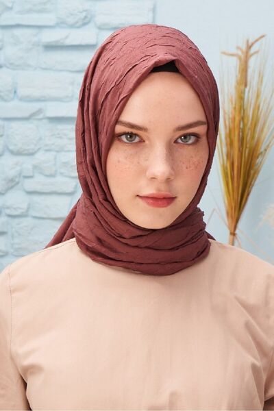 Madame Polo شال من الخيزران - موكا