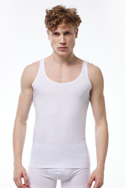Malabadi White Thin Strap Modal Athlete - Men's 2 Pieces Non-Marking 2m013