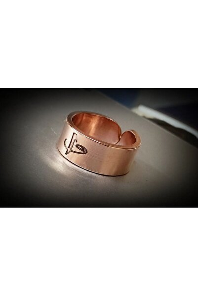 DA Cooper Design DA. Cooper Design Bakır Yüzük Elif &Vav  Sembol Tasarım Bakı...