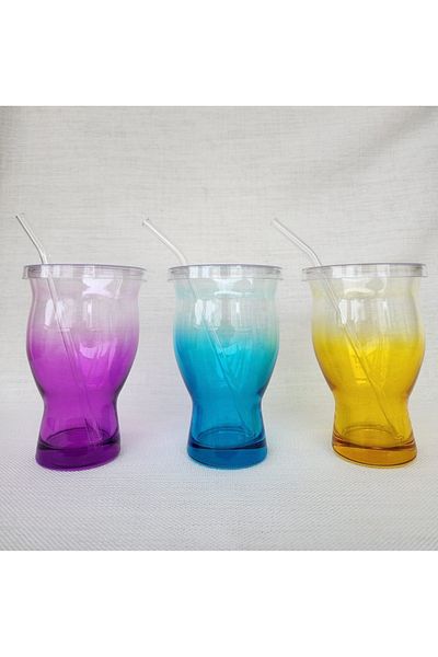 Sigma Home Sigma Home 480 ml Glass Cup with Straw