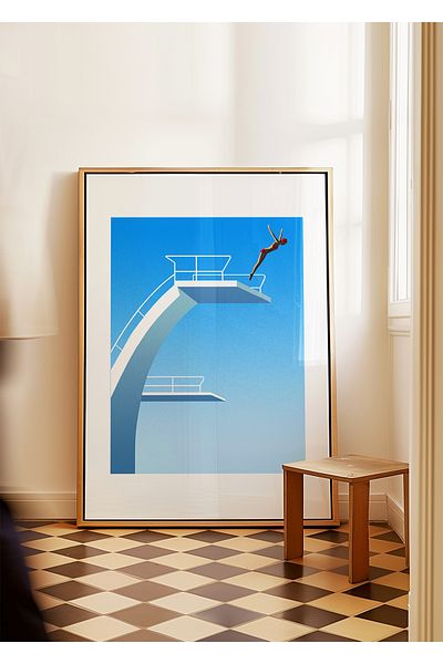 ARTHOUSECOLLECTIVE Πισίνα - Μινιμαλιστική αφίσα - Αφίσα χωρίς πλαίσιο σε μεγέθη ζωγραφικής