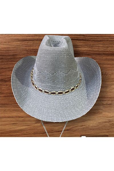 İLMAN thin cloth cowboy fedora with holes hat drawstring summer unisex women men adult