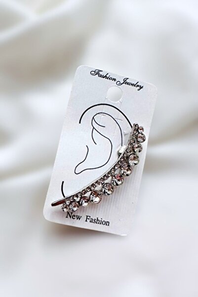 PETEK AKSESUAR Bow Full Rhinestone Earcuff - Earrings Left Ear, 5 cm
