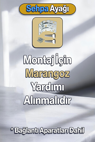 Badem10 Erva Plastic 4 Pieces Coffee Table Leg 46 cm Cream Gold Middle Leg Nesting Table Furniture Table Legs Gold