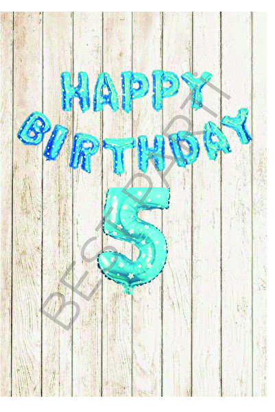 BEST PARTİ DOĞUM GÜNÜ PARTİ SÜSLERİ مجموعة بالونات عيد ميلاد سعيد ورقم - أزرق...