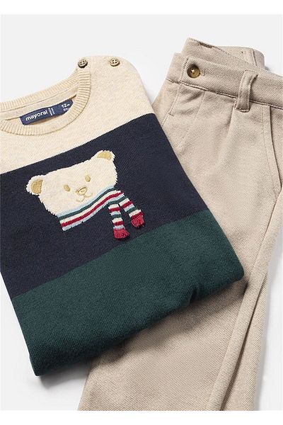 MAYORAL Baby Boy Green Sweater and Trousers Set - 2544