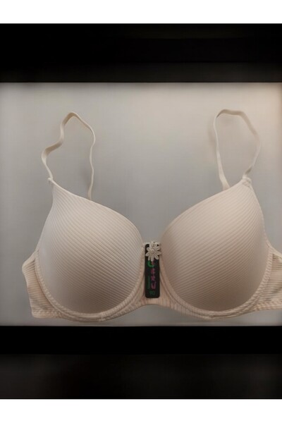 Hirazenmoda Ebru desteksiz çizgili mikro sütyen