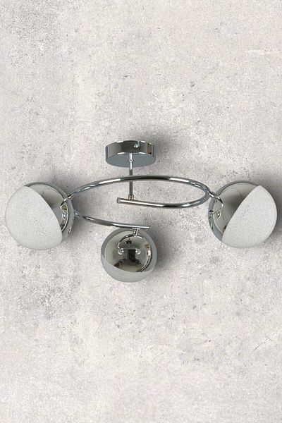 Fer Avize Mobile Chrome Colored Modern Living Room - Kitchen - Bedroom 3 Led Chandelier