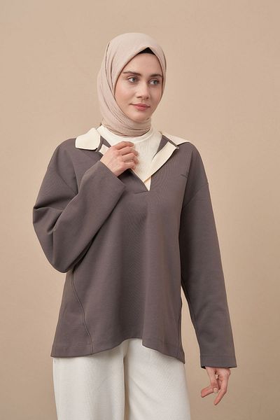 ARMANDA Μπεζ Χρώμα Βαμβακερό Κασκόλ Τζαζ
