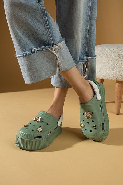Pembe Potin Γυναικεία Πράσινη Eva Sea Beach Cook Doctor Nurse Hospital Comfort Casual σανδάλια Παντόφλες