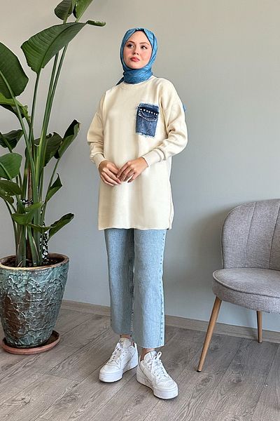 InStyle تونيك تريكو إكرو - جيب من الدنيم