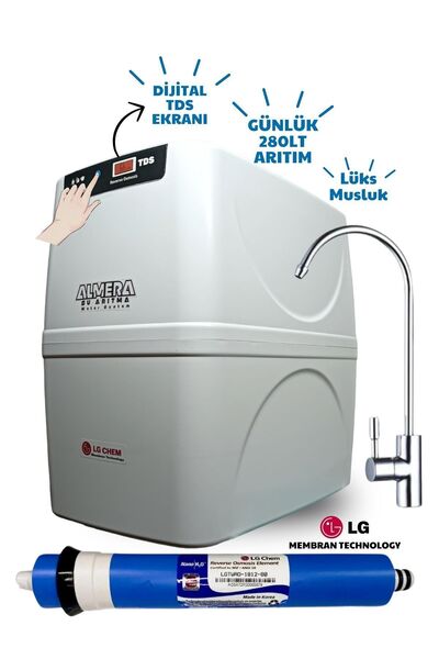 ALMERA SU ARITMA Dijital Tds Ekranlı Ekstra Mineralli Çelik Tanklı Dijital Pr...