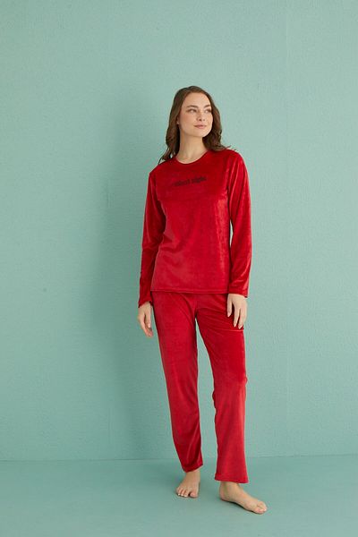 Mihra Stil Mihra 13166-18 Velvet Winter Pajama Set