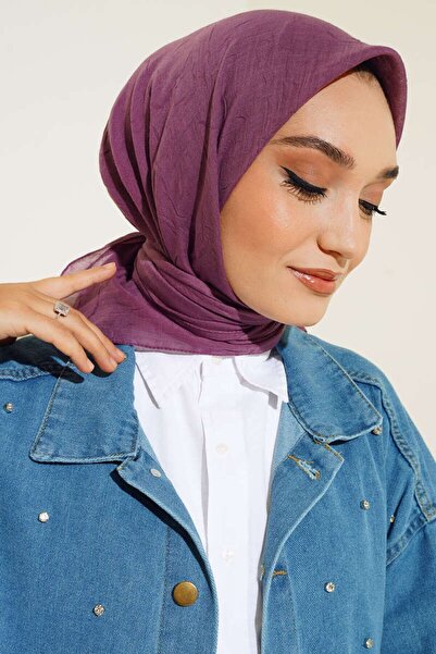 its AY shop Tesettür Kadın Bambu Kraş Lavanta Eşarp