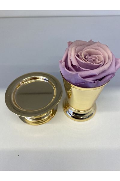 LAL DEKOR Rose Bucket and Turkish Delight Bowl Set Gold