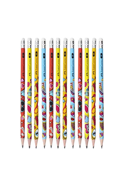 Faber Castell Faber-Castell Popart 2B Silgili Kurşun Kalem 12 Adet 16877