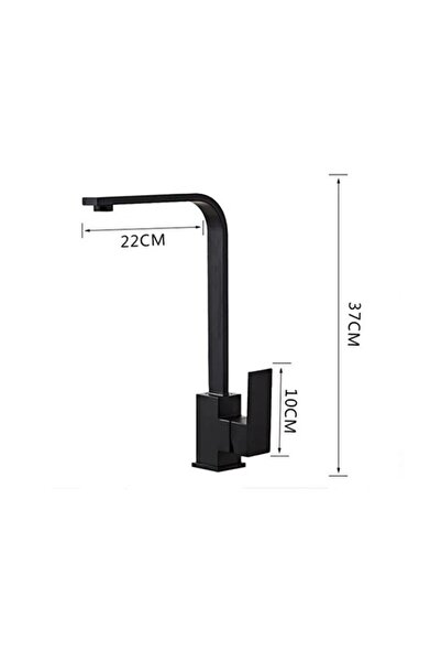 FLEKO BATARYA Fleko Black 360 Degree Rotatable Kitchen Faucet