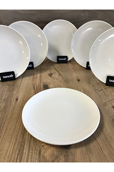 Bonna Porselen طبق حلوى بورسلين فاخر 6 قطع 21 سم