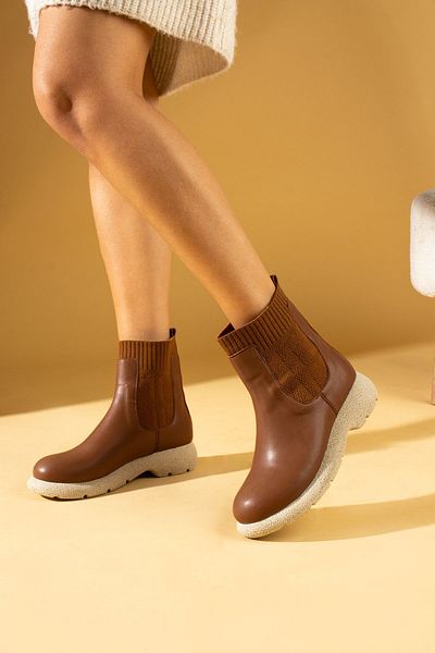 Pembe Potin Γυναικεία μαύρισμα ελαστικά πλεκτά Poly Comfortable Sole Daily Comfortable Fit Boots
