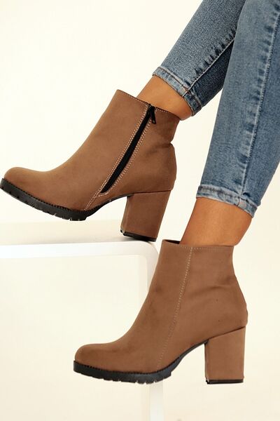 Pembe Potin Kadın Vizonsüet Bot