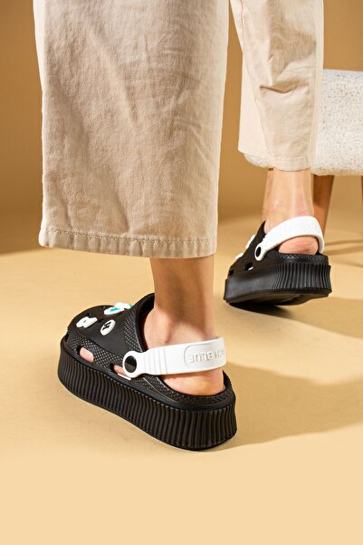 Pembe Potin Γυναικεία Μαύρα Λευκά Eva Sea Beach Doctor Nurse Hospital Comfort Casual σανδάλια Παντόφλες