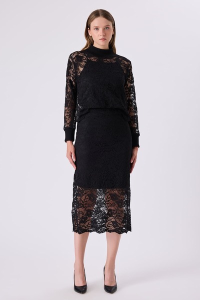 FEVER Dantelli diz altı etek