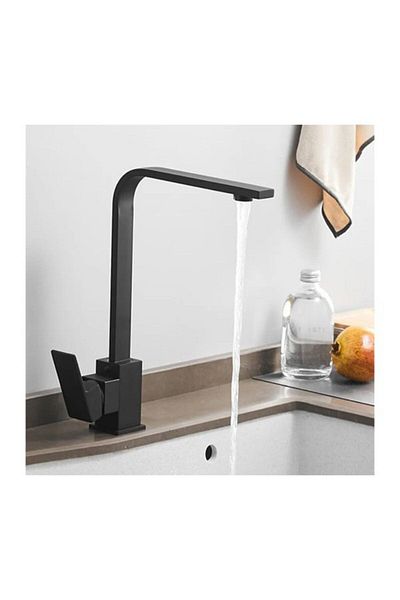 FLEKO BATARYA Fleko Black 360 Degree Rotatable Kitchen Faucet