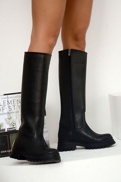 Pembe Potin Women's Black Non-Slip Sole Boots
