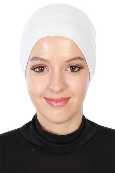 Aisha's Design White Combed Cotton Clogs - B-37
